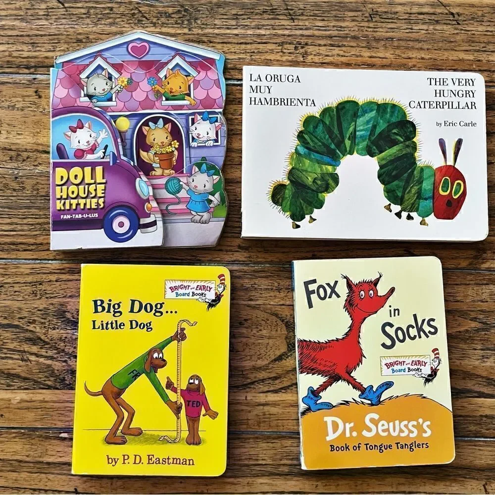 Lot of 4 Early Readers Toddler/ Preschool Board Books Dr Seuss and Others